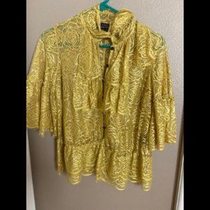 Robert Rodriguez Mustard Lace Top